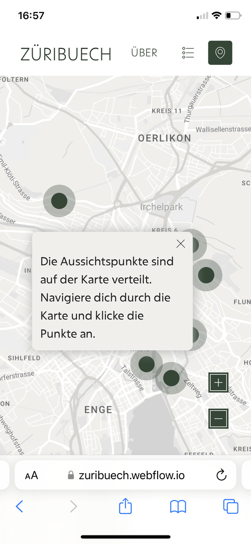 Screenshot von Mobile Karte